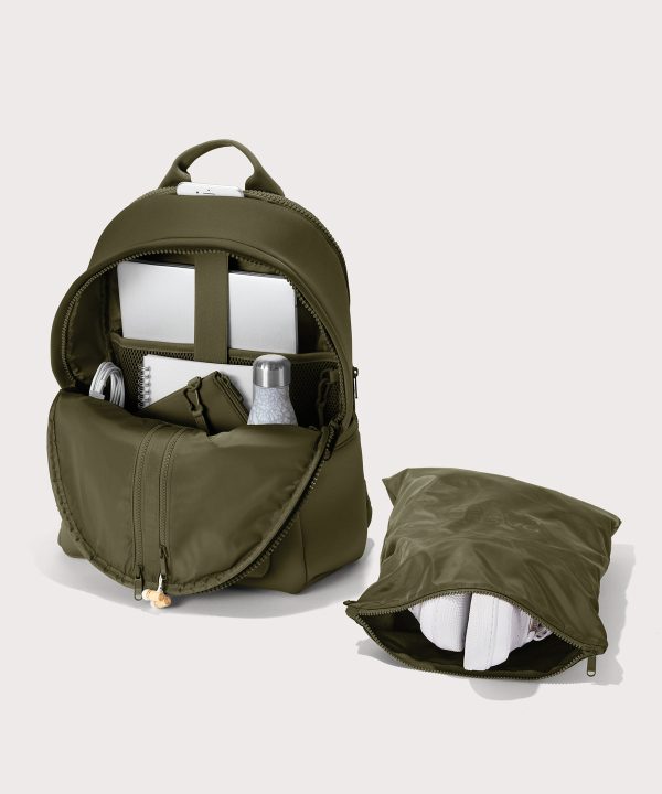 Dakota Backpack in Dark Moss. Large