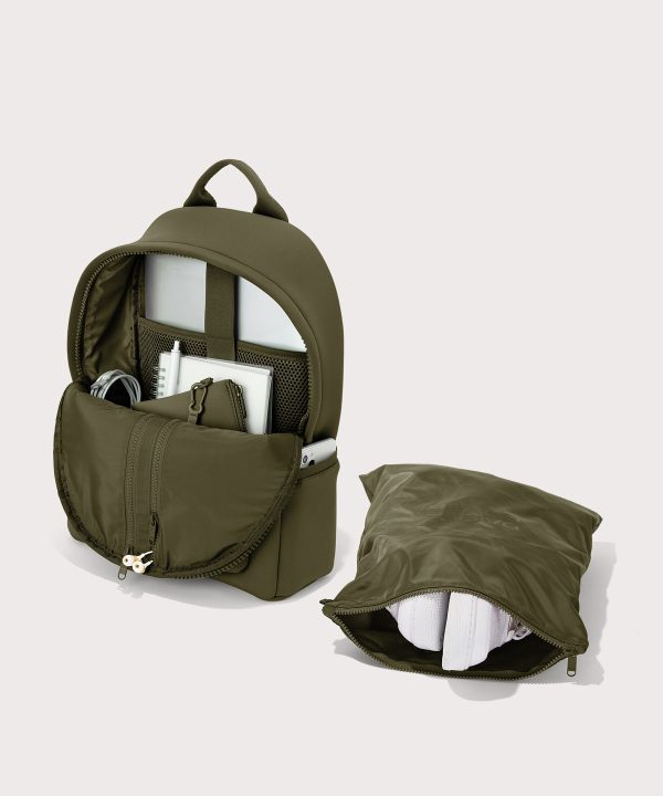 Dakota Backpack in Dark Moss. Medium