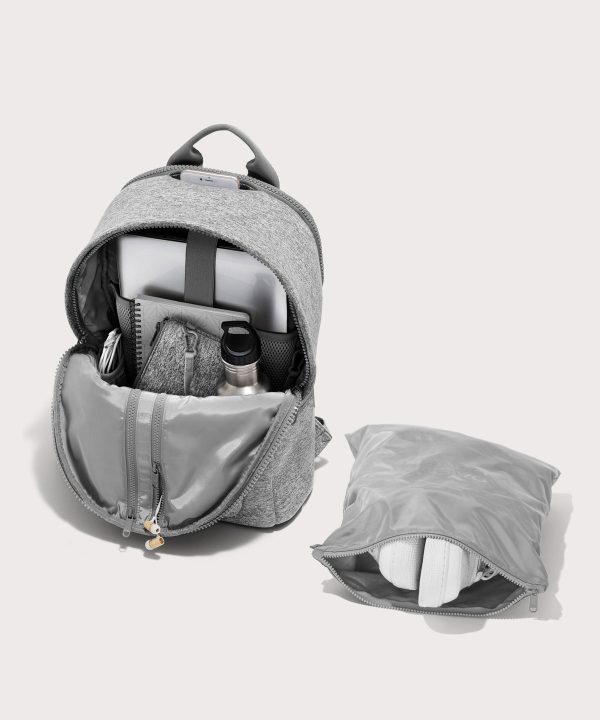 Dakota Backpack in Heather Grey. Large