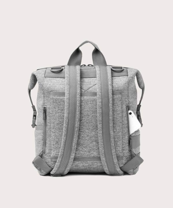 Indi Diaper Backpack in Heather Grey. Large