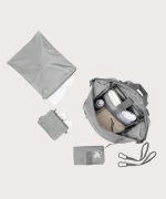 Indi Diaper Backpack in Heather Grey. Large