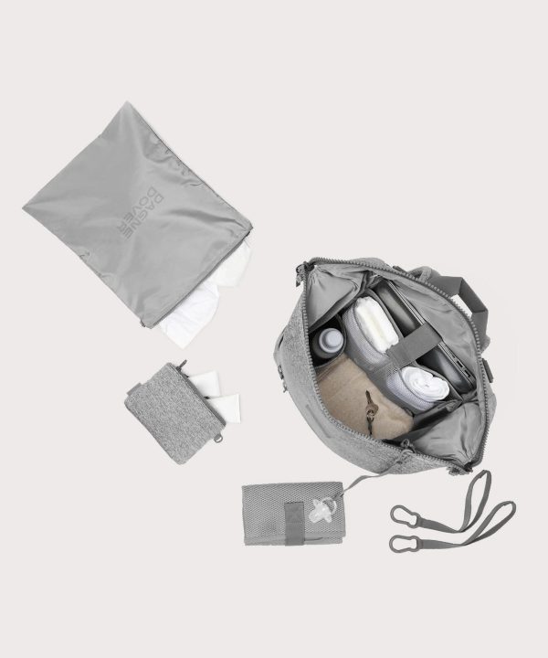 Indi Diaper Backpack in Heather Grey. Large
