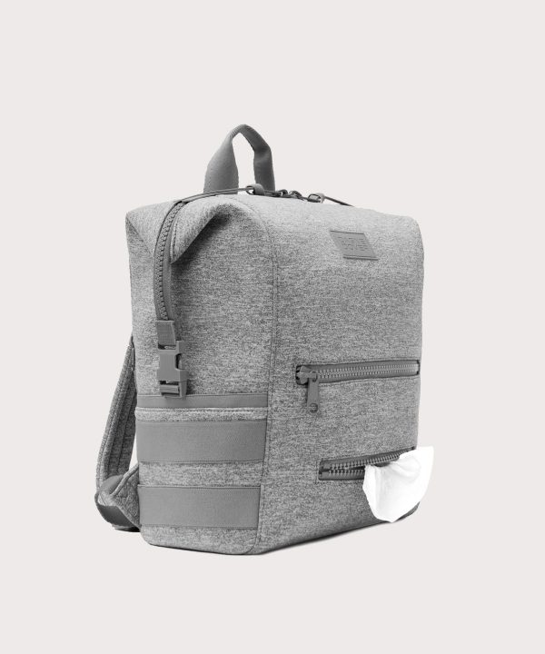 Indi Diaper Backpack in Heather Grey. Large