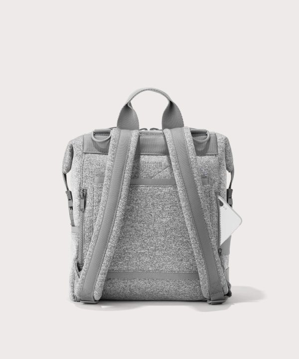 Indi Diaper Backpack in Heather Grey. Medium