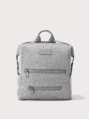 Indi Diaper Backpack in Heather Grey. Medium