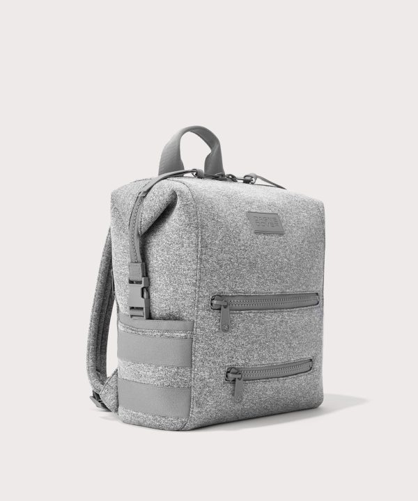 Indi Diaper Backpack in Heather Grey. Medium