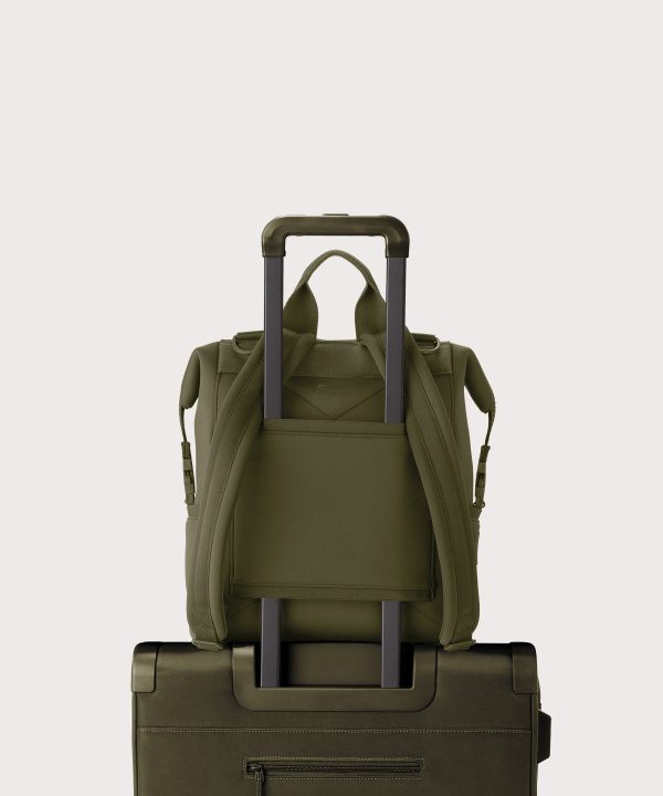 Indi Diaper Backpack in Dark Moss. Medium