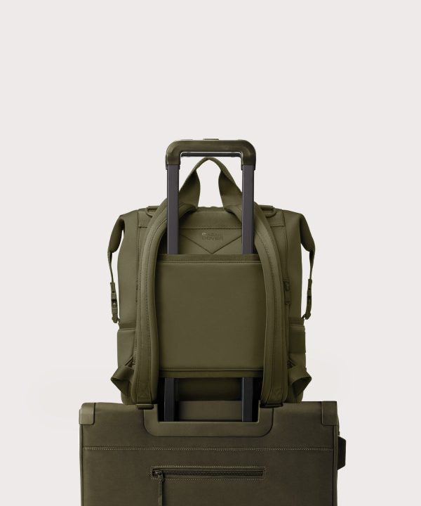 Indi Diaper Backpack in Dark Moss. Large
