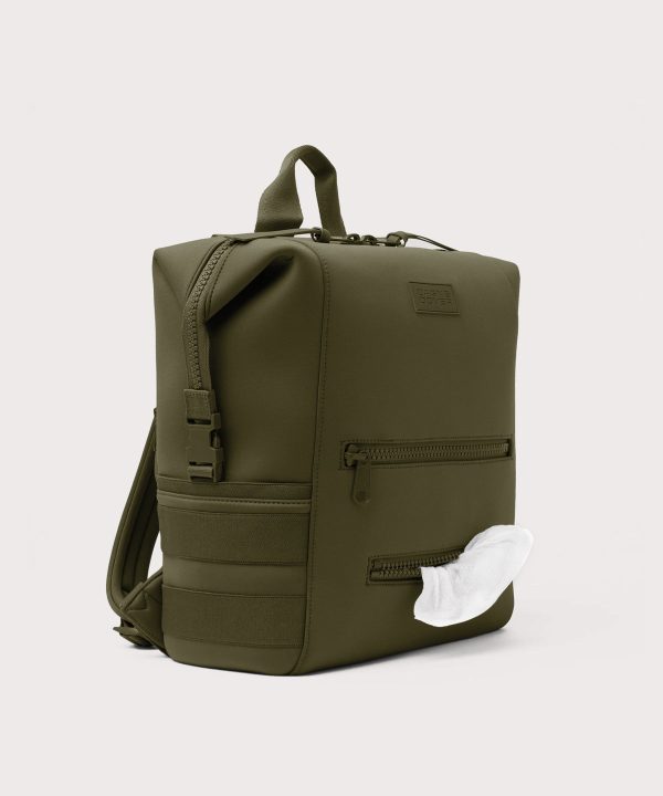 Indi Diaper Backpack in Dark Moss. Large