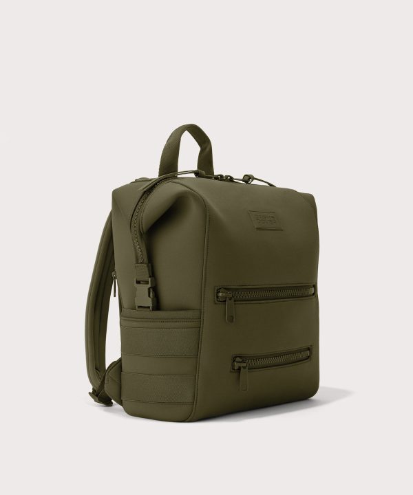 Indi Diaper Backpack in Dark Moss. Medium