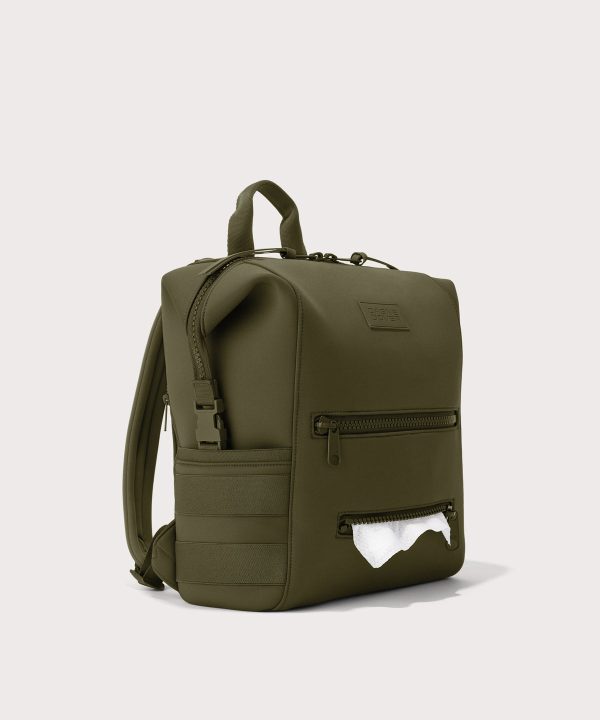 Indi Diaper Backpack in Dark Moss. Medium