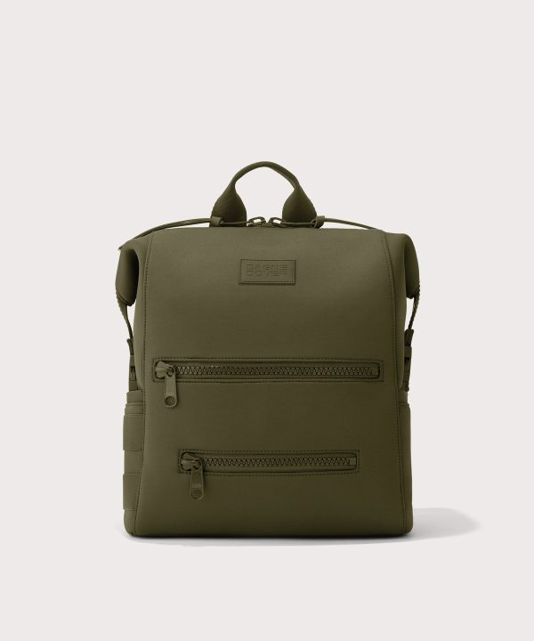 Indi Diaper Backpack in Dark Moss. Medium